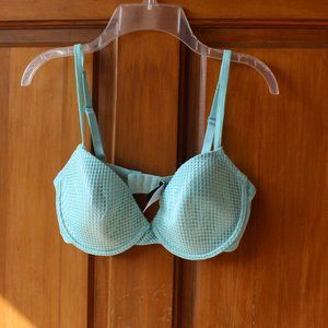 Seafoam green mesh bra